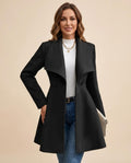 Lulus Secrets - Lomon | Tailored Waterfall Collar Coat Women