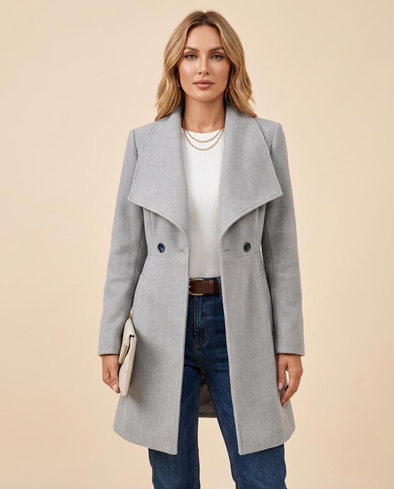 Lulus Secrets - Lomon | Tailored Waterfall Collar Coat Women