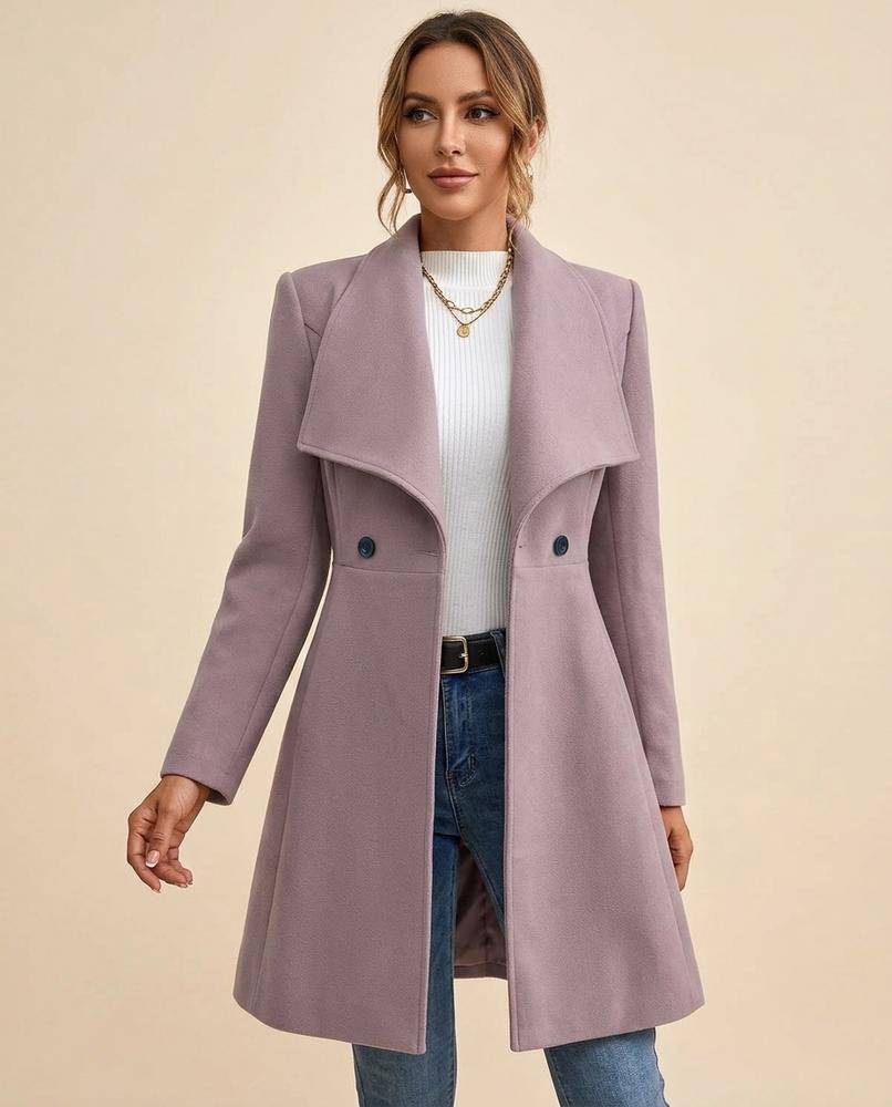 Lulus Secrets - Lomon | Tailored Waterfall Collar Coat Women