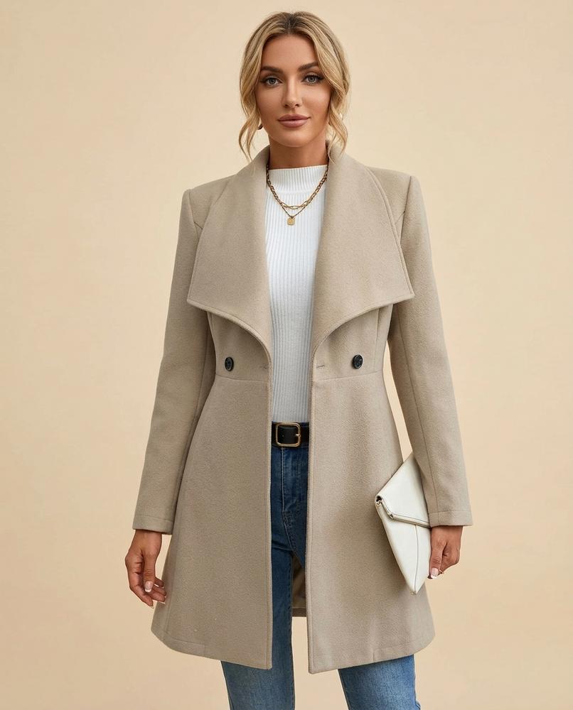 Lulus Secrets - Lomon | Tailored Waterfall Collar Coat Women