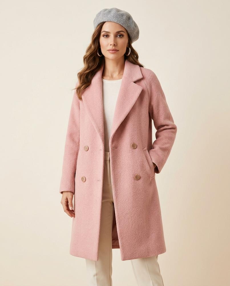 Lulus Secrets - Miser | Double-Breasted Notched Lapel Coat Women