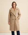 Lulus Secrets - Arvan | Shearling-Lined Double-Breasted Coat Women