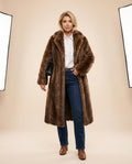 Lulus Secrets - Zasan | Faux Fur Longline Coat Women