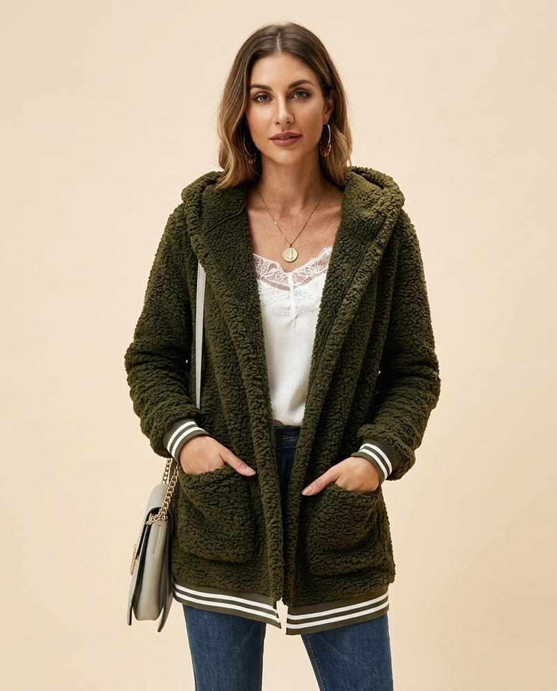Lulus Secrets - Sesil | Hooded Teddy-Fleece Jacket Women