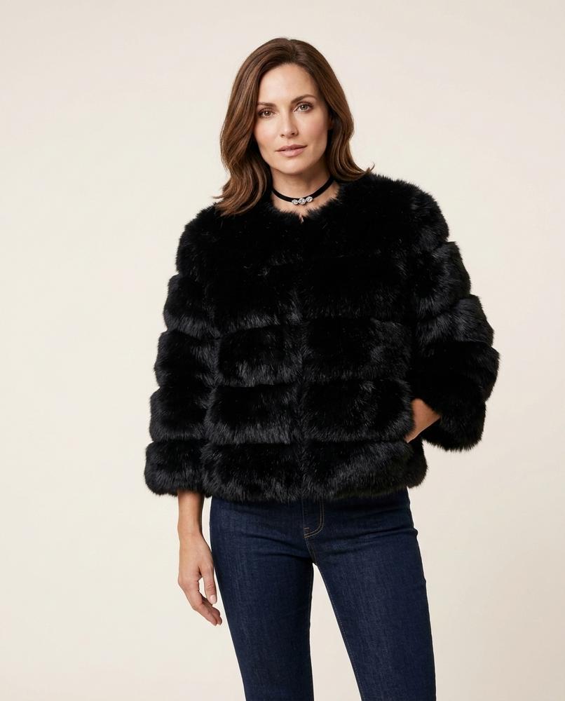 Lulus Secrets - Yosen | Tiered Faux Fur Jacket Women