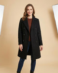 Lulus Secrets - Kavar | Double-Breasted Notched-Lapel Coat Women