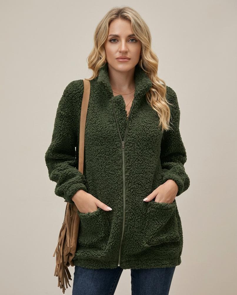 Lulus Secrets - Elsel | Teddy Fleece Zip-Up Jacket Women