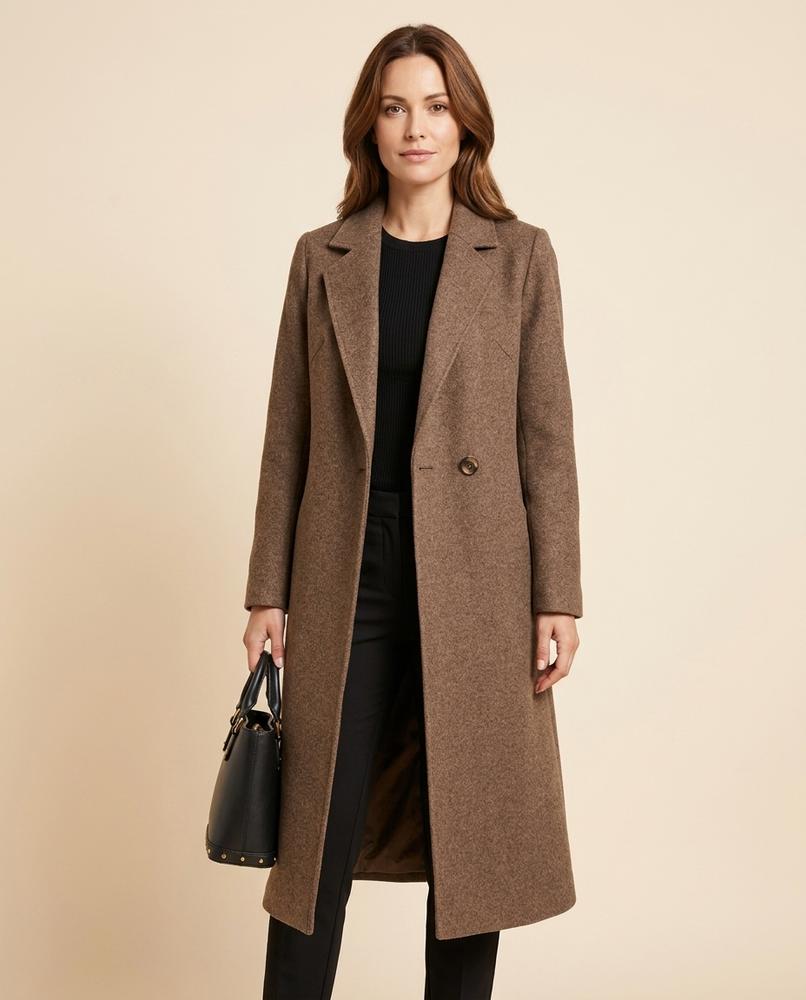 Lulus Secrets - Kavar | Double-Breasted Notched-Lapel Coat Women
