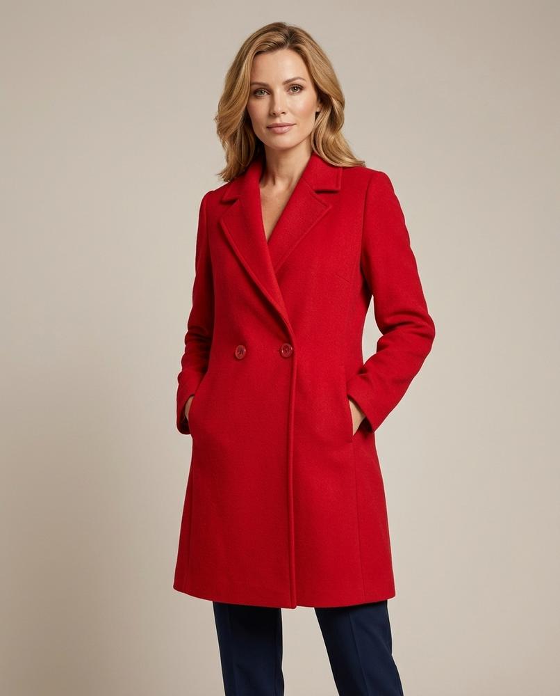 Lulus Secrets - Kavar | Double-Breasted Notched-Lapel Coat Women