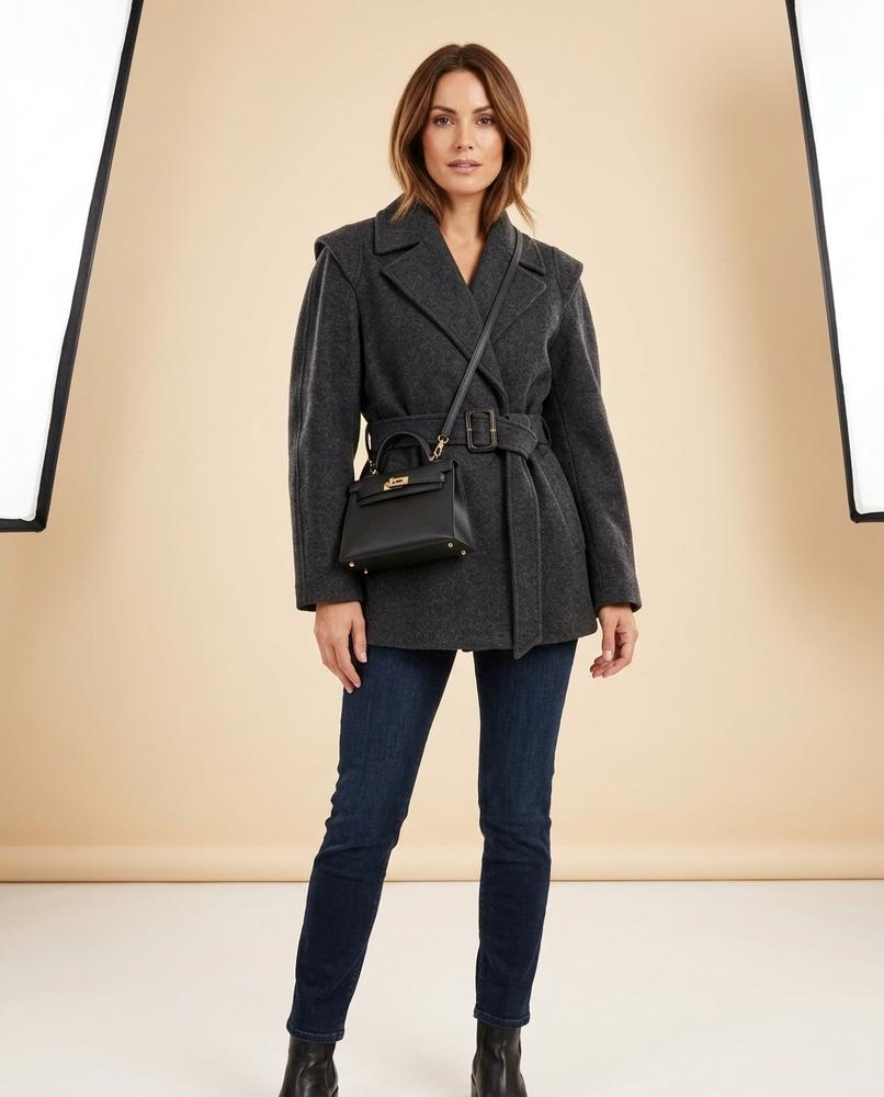 Lulus Secrets - Yolev | Belted Notched Lapel Coat Women