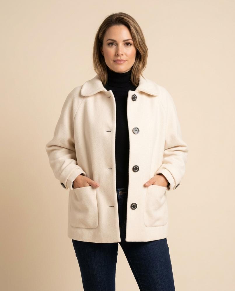 Lulus Secrets - Catir | Button-Front Rounded-Collar Jacket Women