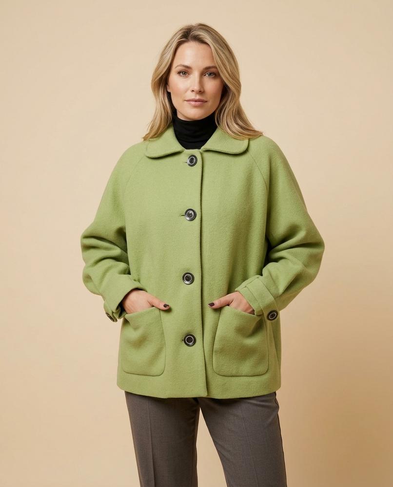 Lulus Secrets - Catir | Button-Front Rounded-Collar Jacket Women