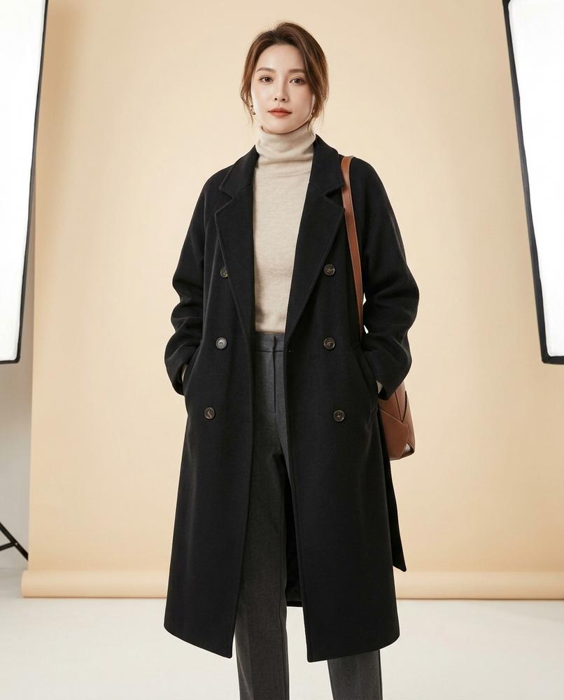 Lulus Secrets - Alnav | Double-Breasted Notched Lapel Coat Women