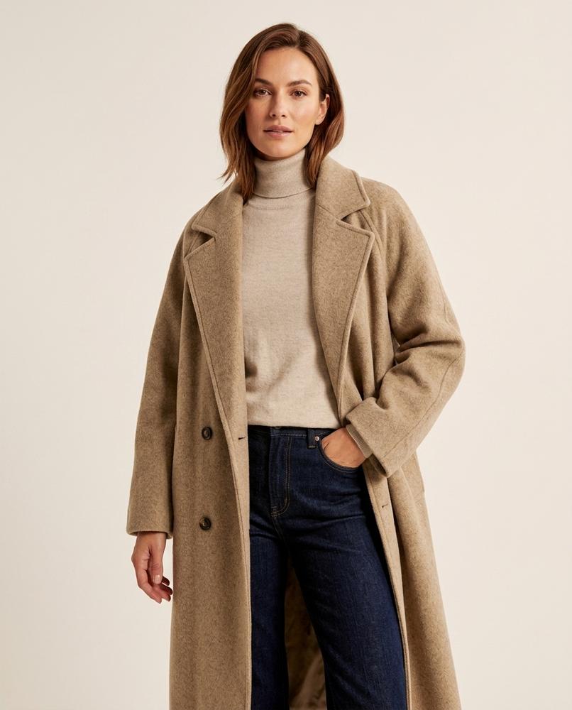 Lulus Secrets - Alnav | Double-Breasted Notched Lapel Coat Women