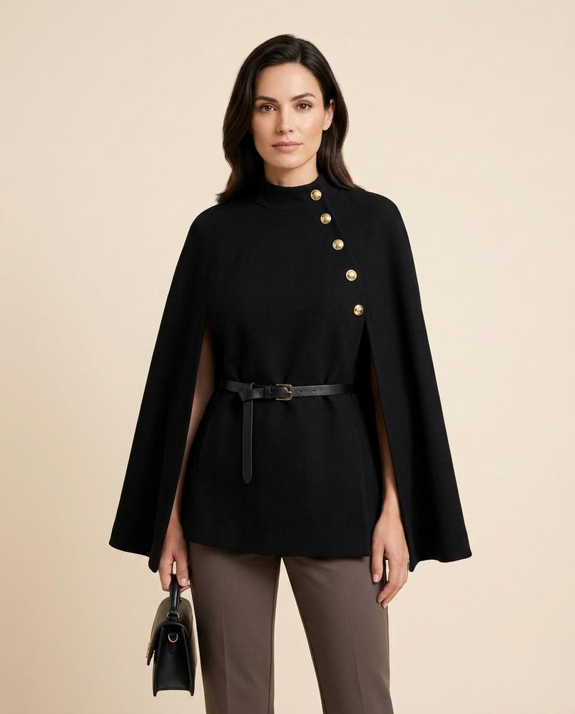 Lulus Secrets - Vamin | Cape-Sleeve High-Neck Dress Women