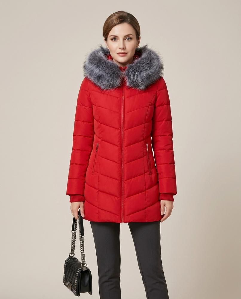 Lulus Secrets - Zever | Quilted Fur-Trimmed Coat Women
