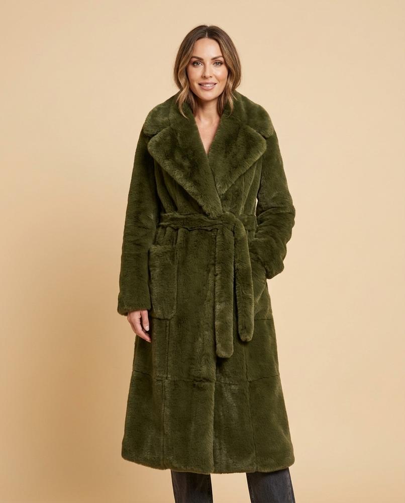 Lulus Secrets - Tiran | Faux Fur Maxi-Length Coat Women