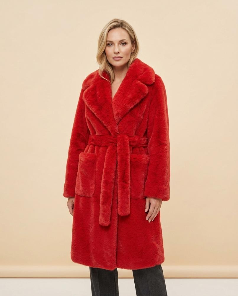 Lulus Secrets - Tiran | Faux Fur Maxi-Length Coat Women