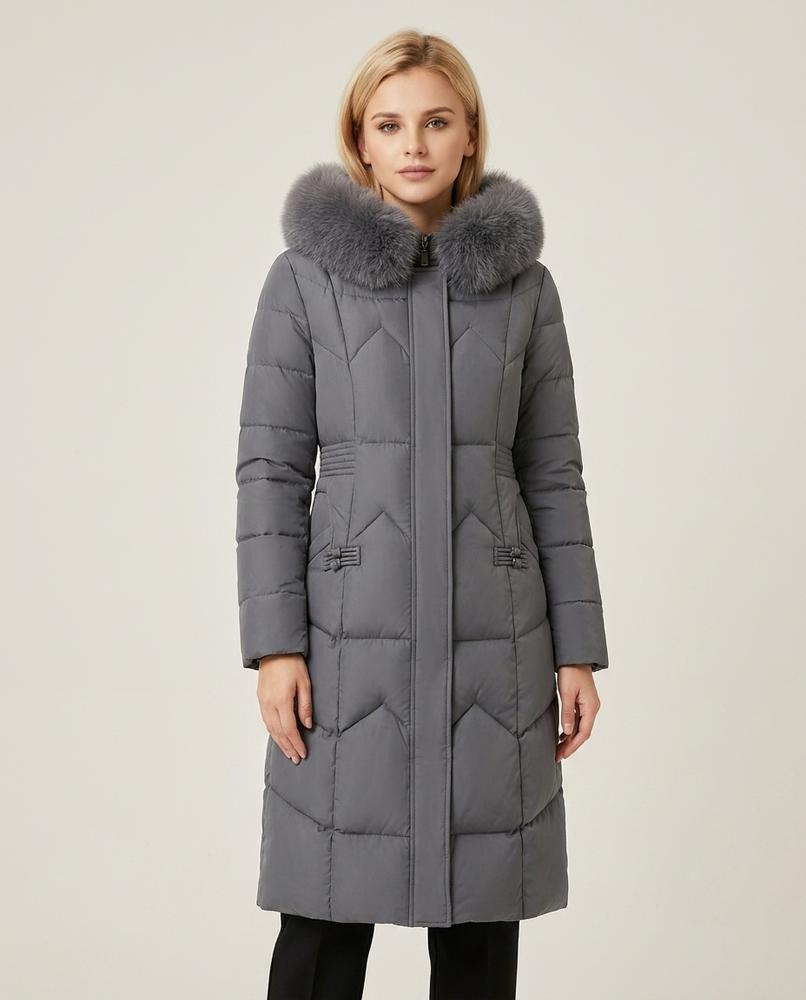 Lulus Secrets - Allin | Quilted Fur-Collar Coat Women