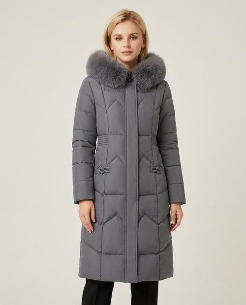Lulus Secrets - Allin | Quilted Fur-Collar Coat Women