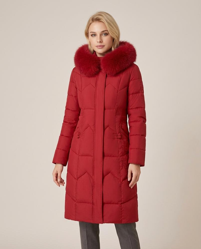 Lulus Secrets - Allin | Quilted Fur-Collar Coat Women