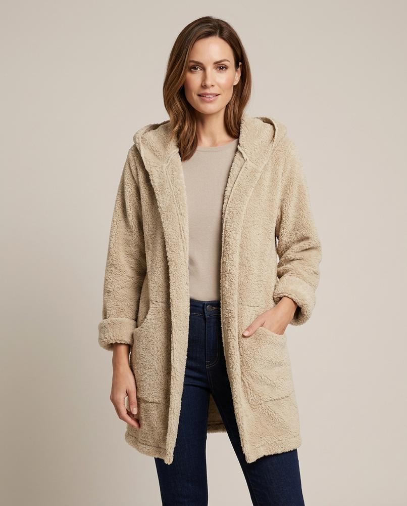 Lulus Secrets - Nelev | Hooded Plush Cardigan Women