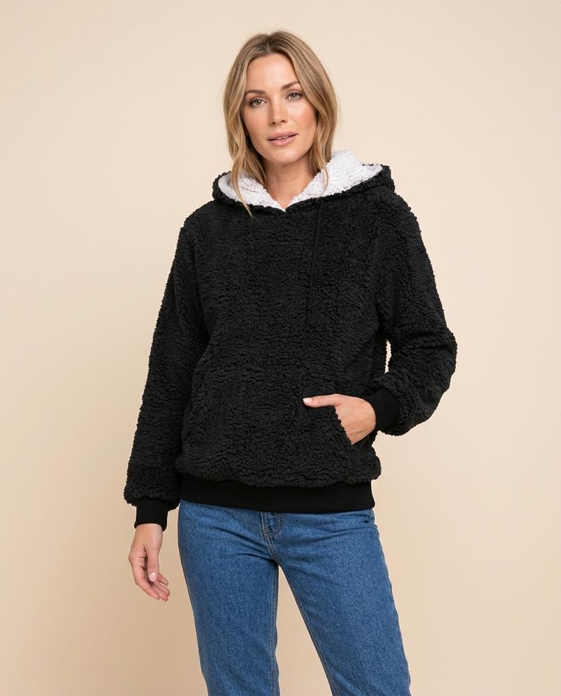 Lulus Secrets - Nomer | Plush Contrast-Lined Hoodie Women