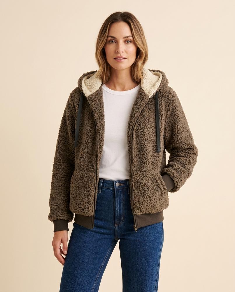 Lulus Secrets - Nomer | Plush Contrast-Lined Hoodie Women