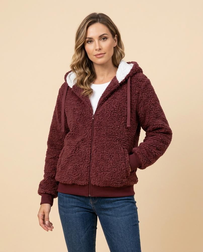 Lulus Secrets - Nomer | Plush Contrast-Lined Hoodie Women