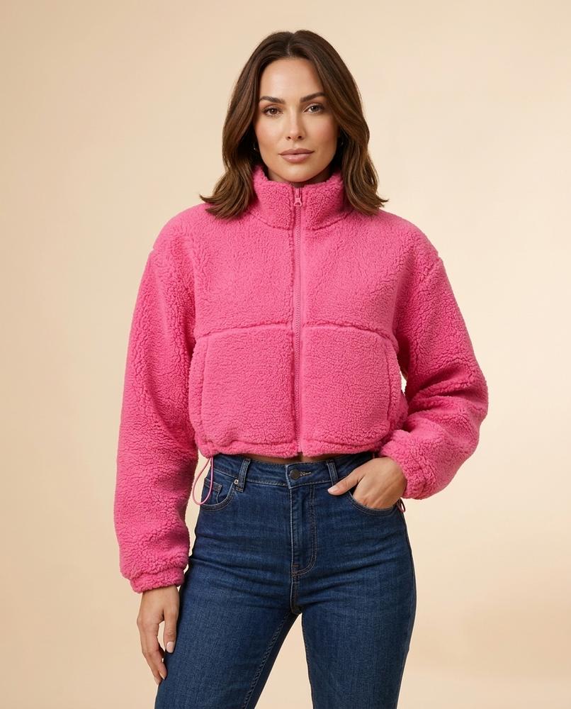 Lulus Secrets - Cakar | Cropped Fleece Jacket Women