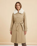 Lulus Secrets - Yonav | Belted Fur-Trimmed Coat Women