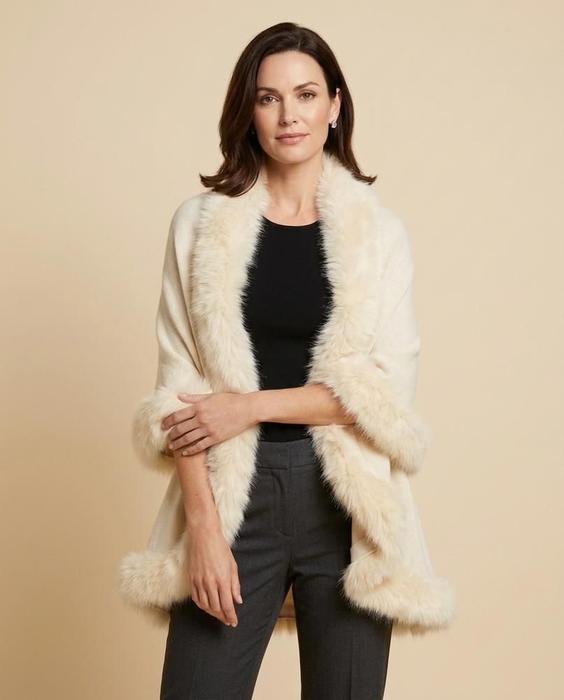 Lulus Secrets - Yosel | Open-Front Fur-Trimmed Knit Cardigan Women