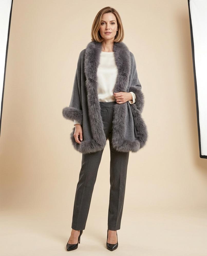 Lulus Secrets - Yosel | Open-Front Fur-Trimmed Knit Cardigan Women