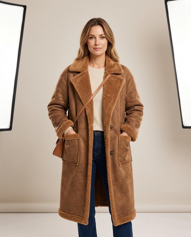 Lulus Secrets - Zavel | Shearling-Lined Longline Coat Women