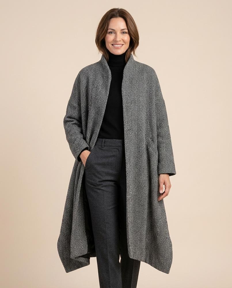 Lulus Secrets - Lerel | Herringbone Tweed Coat Women
