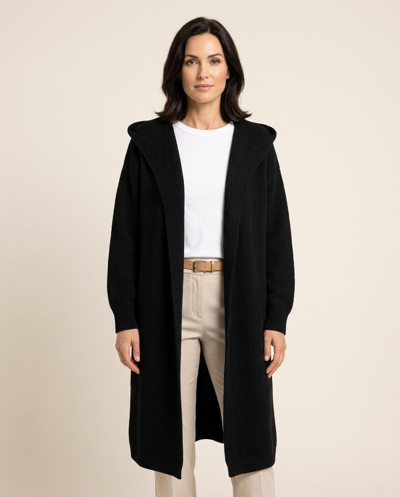 Lulus Secrets - Arsin | Hooded Longline Knit Cardigan Women