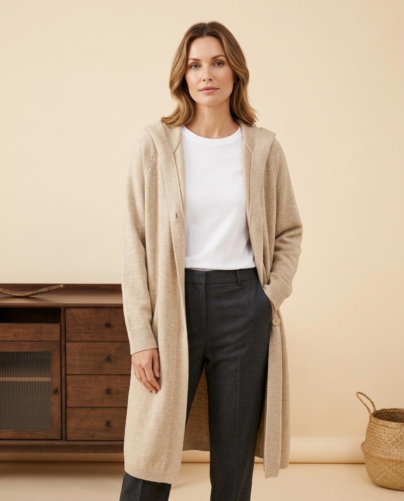 Lulus Secrets - Arsin | Hooded Longline Knit Cardigan Women