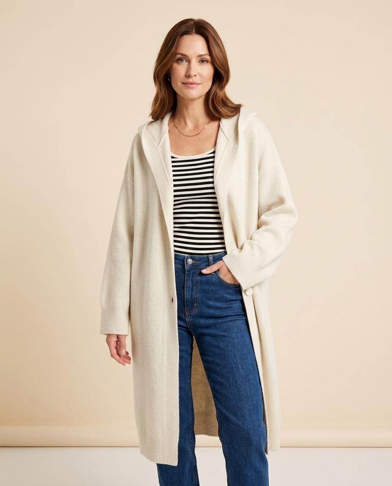 Lulus Secrets - Arsin | Hooded Longline Knit Cardigan Women