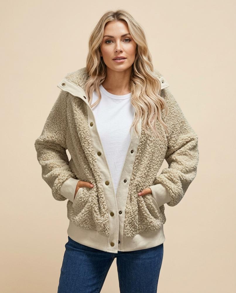 Lulus Secrets - Ellan | Hooded Snap-Button Jacket Women