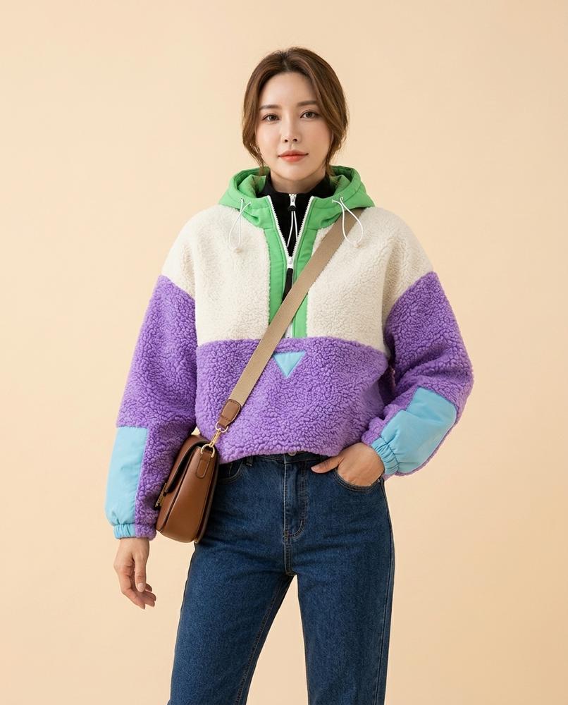 Lulus Secrets - Elram | Color-Block Fleece Hoodie Women