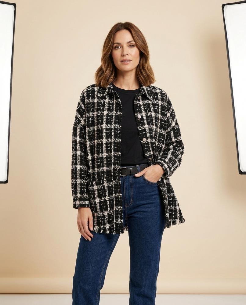 Lulus Secrets - Zelin | Plaid Textured Jacket Women