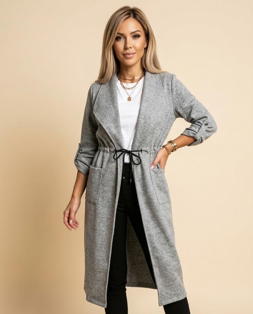 Lulus Secrets - Laran | Drawstring Lapel-Collar Coat Women