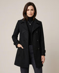 Lulus Secrets - Leren | Double-Breasted Structured Coat Women