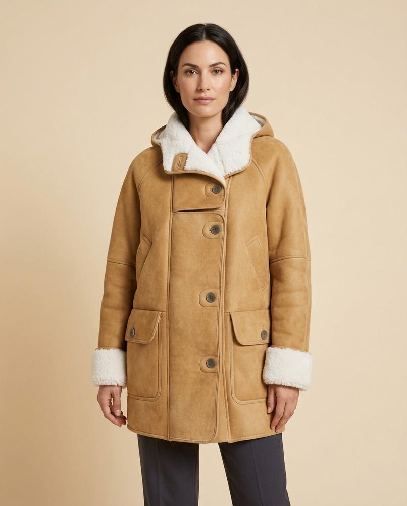 Lulus Secrets - Zelen | Hooded Shearling-Lined Coat Women