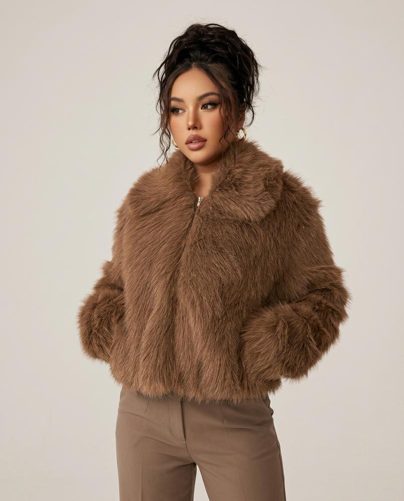 Lulus Secrets - Tator | Faux-Fur Zip-Up Jacket Women