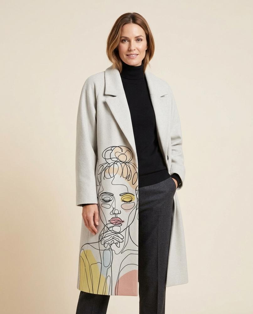 Lulus Secrets - Vemel | Letter-Print Longline Coat Women