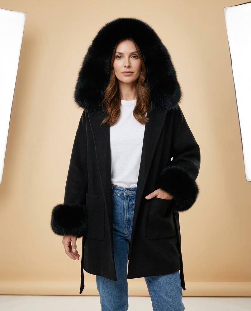 Lulus Secrets - Senal | Fur-Trimmed Wool Coat Women