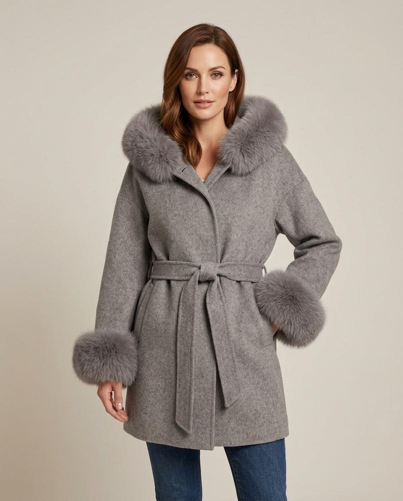 Lulus Secrets - Senal | Fur-Trimmed Wool Coat Women
