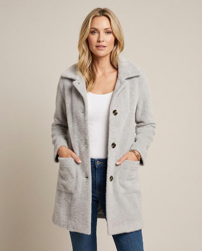Lulus Secrets - Rimar | Plush Single-Breasted Coat Women