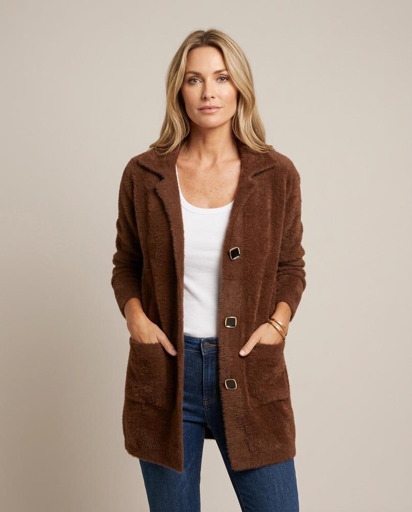 Lulus Secrets - Rimar | Plush Single-Breasted Coat Women